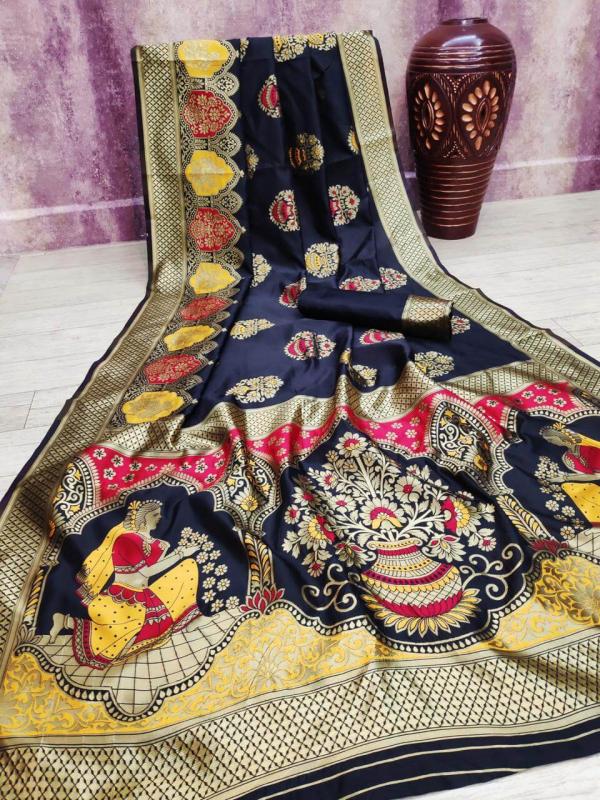 Vasundhra Silk Designer Banarasi Silk Saree Seller At Surat Textile Catalog (1)